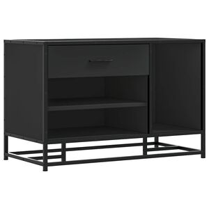 vidaXL Klupa za cipele crna 80x40x53,5 cm od drveta i metala