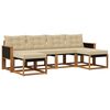 vidaXL Set vanjskih sofa s jastukom 6 pcs Prirodna i bež