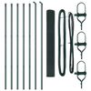 vidaXL Stup za ogradu Zelena 10 x 1,2 m (mreža 16 x 16 mm) Čelik i PVC