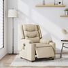 vidaXL Električni masažni naslonjač od tkanine krem