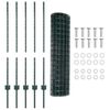 vidaXL Ograda s postovima Zelena 1 x 10 m Čelik i PVC