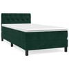 vidaXL Box spring krevet s madracem tamnozeleni 80 x 200 cm bar&scaron;unasti