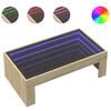 vidaXL Stolić s beskonačnim LED svjetlima boja hrasta 90x50x30 cm