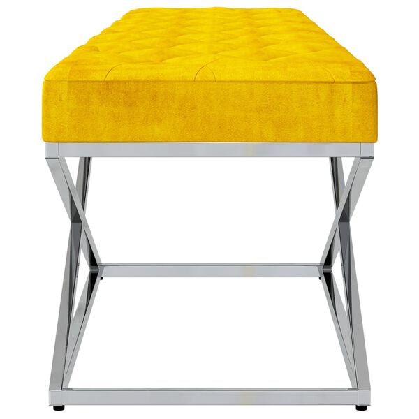 vidaXL Klupa od bar&scaron;una boje senfa i nehrđajućeg čelika