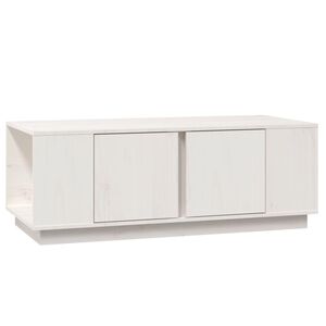 vidaXL Stolić za kavu bijeli 110x50x40 cm od masivne borovine