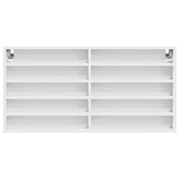 vidaXL Vitrina bijela 100x8,5x50 cm konstruirano drvo