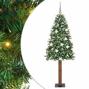 vidaXL Mr&scaron;avo božićno drvce Zelena 210 cm PVC i čvrsto drvo bora