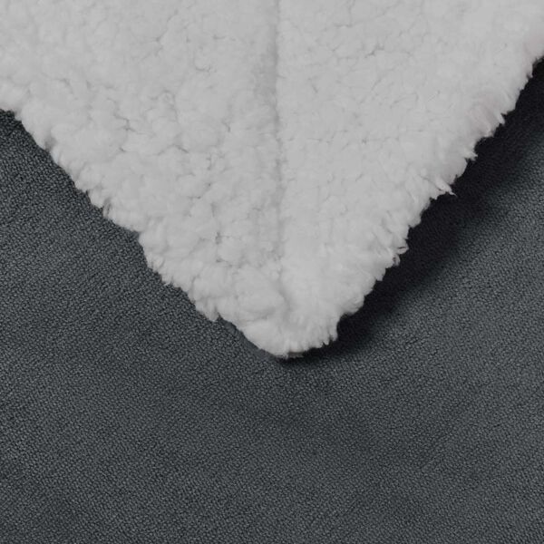 vidaXL Pokrivač Tamno siva 150 x 200 cm Runo