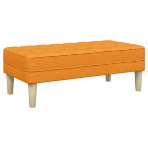 vidaXL klupa s jastukom Tamno žuta 113 x 57 x 39 cm tkanina