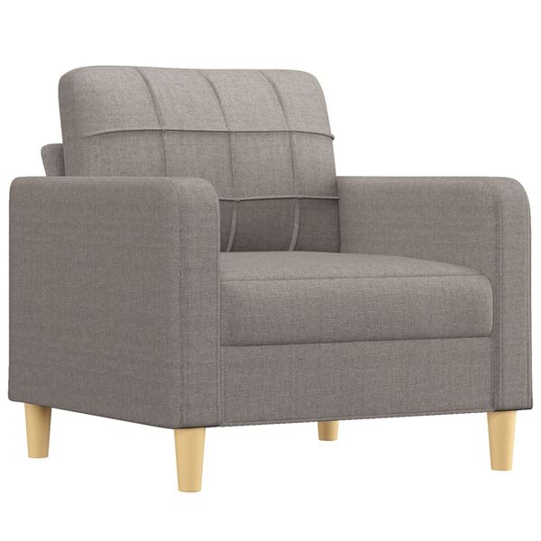 vidaXL 4-dijelni set sofa s jastucima smeđesivi od tkanine