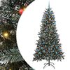 vidaXL Umjetno božićno drvce Zelena 210 cm PVC, Plastika i Čelik