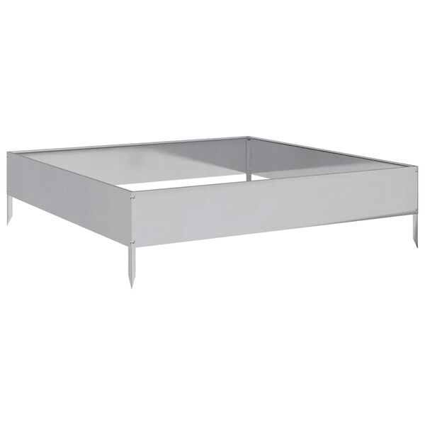 vidaXL Vrtna posuda za sadnju 100x100x26 cm pocinčani čelik