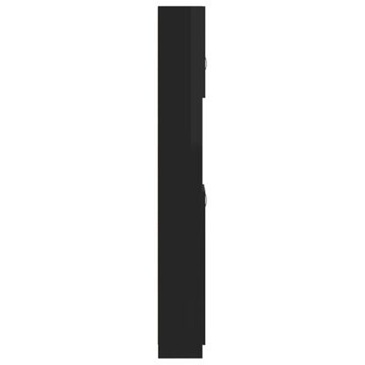vidaXL Kupaonski ormarić sjajni crni 32x25,5x190 cm konstruirano drvo