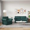 vidaXL Sofa 2 pcs Tamnozelena 175 x 82 x 80 cm tkanina