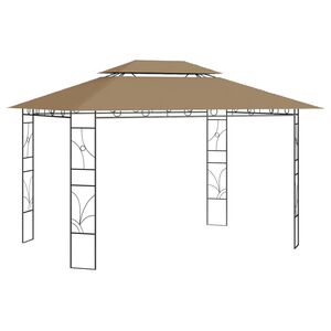 vidaXL Sjenica 4 x 3 x 2,7 m smeđe-siva 160 g/m&sup2;