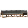 vidaXL Set vanjskih sofa s jastukom 5 pcs Prirodna i antracit