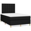 vidaXL Krevet box spring s madracem LED crni 120 x 190 cm od tkanine