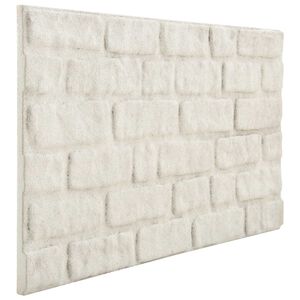 vidaXL Zidne panele 10 kom. 100 x 50 cm Bijela EPS pjena