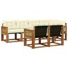 vidaXL Set vanjskih sofa s jastukom 7 pcs Prirodna i krem