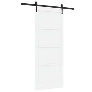 vidaXL Klizna vrata ORKDAL 83 x 202 cm Masivna borovina Bijela
