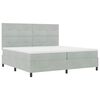 vidaXL LED Box Spring Krevet Svijetlo siva 200 x 200 cm tkanina
