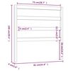 vidaXL Uzglavlje za krevet crno 81 x 4 x 100 cm od masivne borovine