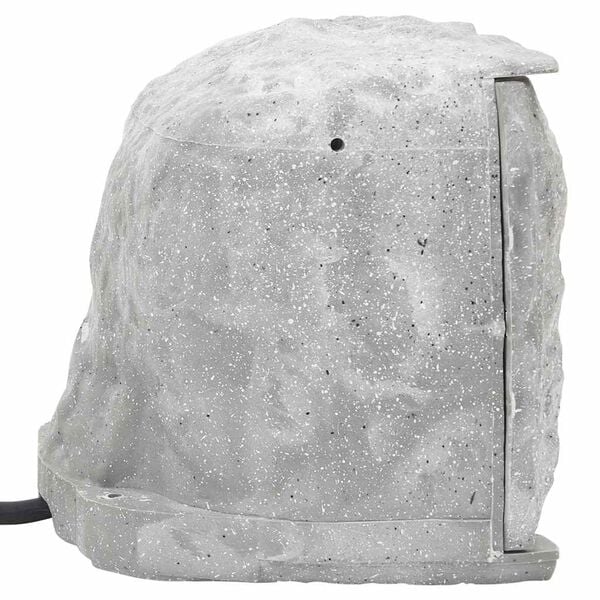 vidaXL Vanjska utičnica sa šiljkom 4-smjerna siva s izgledom kamena