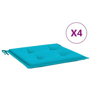vidaXL Jastuci za stolice 4 kom tirkizni 40x40x3 cm od tkanine