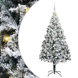 vidaXL Umjetno božićno drvce Bijelo 180 cm PVC i Čelik i Plastika