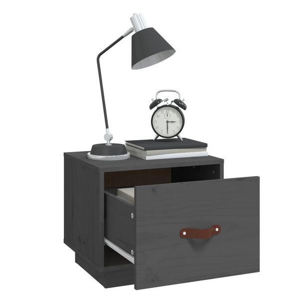 vidaXL Noćni ormarići 2 kom sivi 40 x 34 x 35 cm od masivne borovine