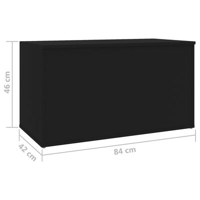 vidaXL Škrinja za pohranu crna 84 x 42 x 46 cm od konstruiranog drva
