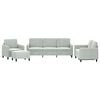 vidaXL 4-dijelni set sofa svjetlosivi bar&scaron;unasti