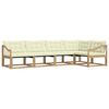 vidaXL Set vanjskih sofa 5 kom. Bijela i krem