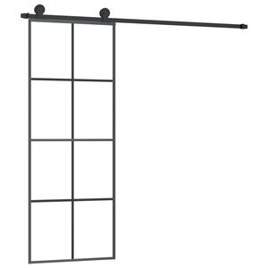 vidaXL Klizna vrata s priborom 76 x 205 cm od ESG stakla i aluminija