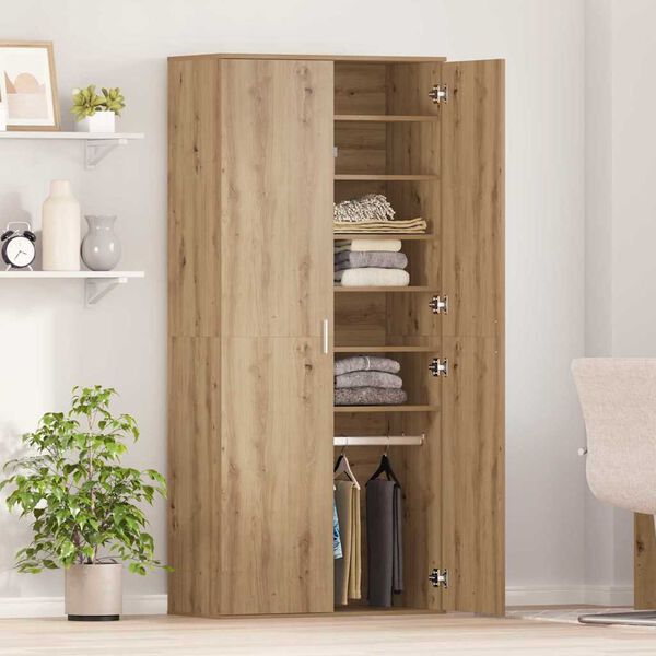 vidaXL Highboard hrast artisan 80 x 39 x 178 cm Konstruirano drvo