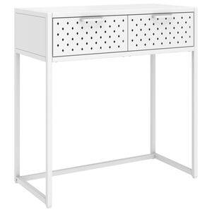 vidaXL Konzolni stol bijeli 72 x 35 x 75 cm čelični