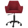 vidaXL Okretne blagovaonske stolice 2 kom crvena boja vina bar&scaron;unaste