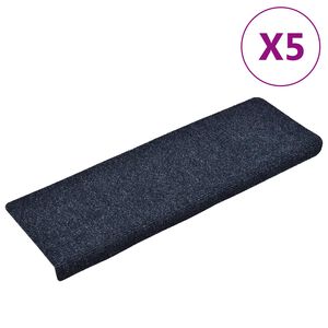 vidaXL Prostirke za stepenice, samoljepljive, 5 kom. 65x21x4 cm, antracit, pravokutni rub