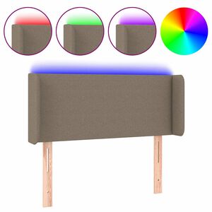 vidaXL LED uzglavlje smeđesivo 83x16x78/88 cm od tkanine