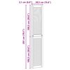vidaXL Ormarna vrata s vratima 2 pcs Prirodna 140.5 x 2.1 x 49.5 cm
