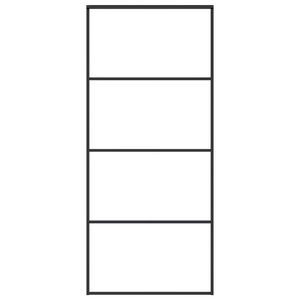 vidaXL Klizna vrata od mutnog stakla ESG i aluminija 90 x 205 cm crna