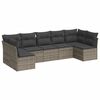 vidaXL 7-dijelni set vrtnih sofa sivi od poliratana