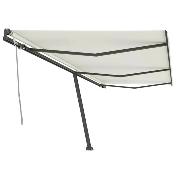 vidaXL Samostojeća tenda na ručno uvlačenje 600 x 300 cm krem