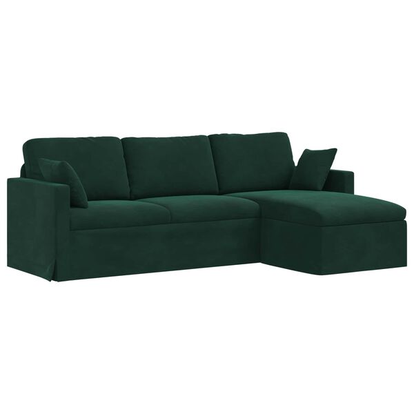 vidaXL Sofa Tamnozelena