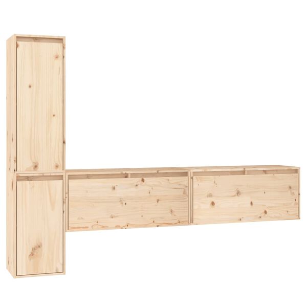 vidaXL TV ormarići 4 kom od masivne borovine