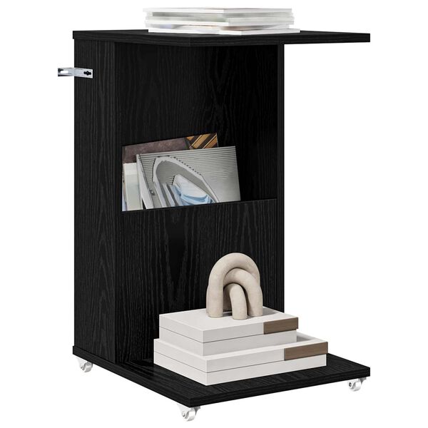 vidaXL Bocni stol Crni hrast 40 x 35 x 60 cm Konstruirano drvo