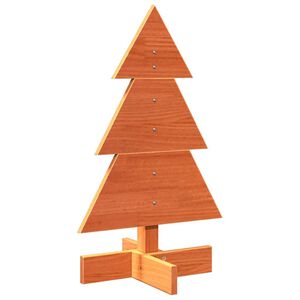 vidaXL Drveno ukrasno božićno drvce vo&scaron;tano smeđi 60 cm od borovine