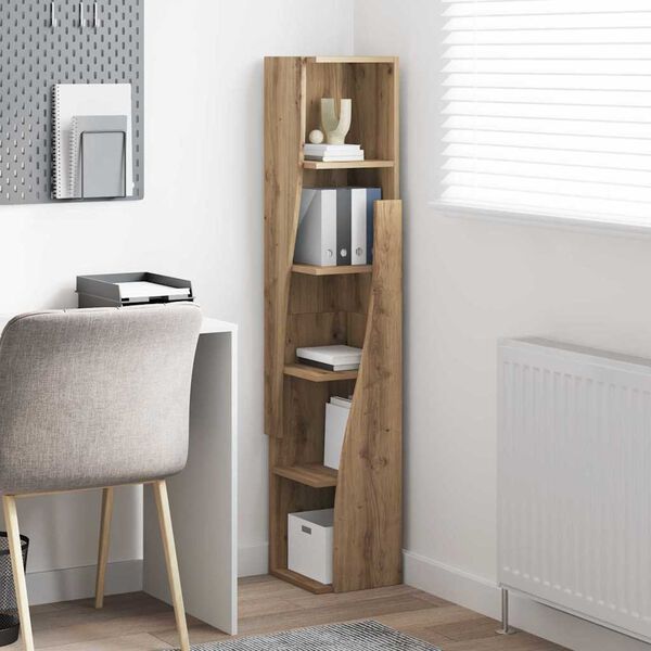 vidaXL Kutni ormarić Umjetnički hrast 27,5x27x140cm Konstruirano drvo