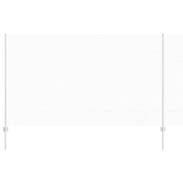 vidaXL Ograda s postovima Srebrno 1,4 x 25 m Čelik