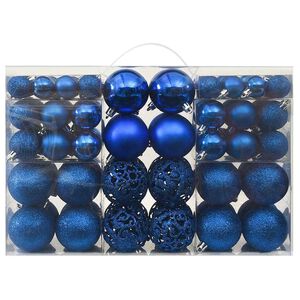 vidaXL Set od 100 božićnih kuglica plavi